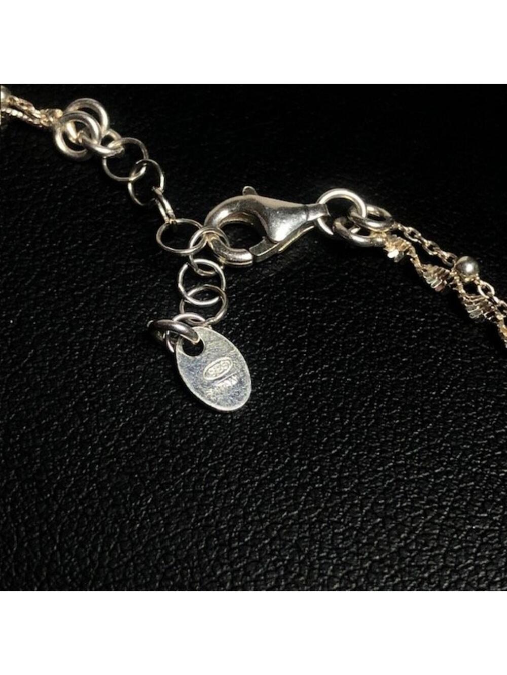 B1430 AV Double Strand anklet ankle Bracelet 925 Sterling Silver 9-10" 2.8g - Picture 4 of 4